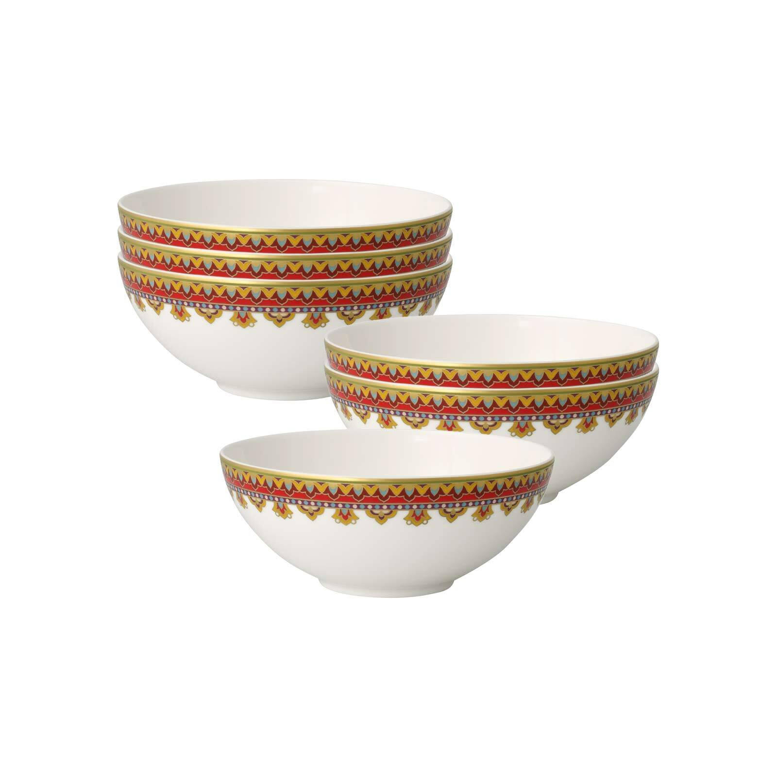 DESSERTSCHALEN Samarkand Rubin bunt 240 ml 6er Set - Multicolor, Keramik (13cm) - Villeroy & Boch