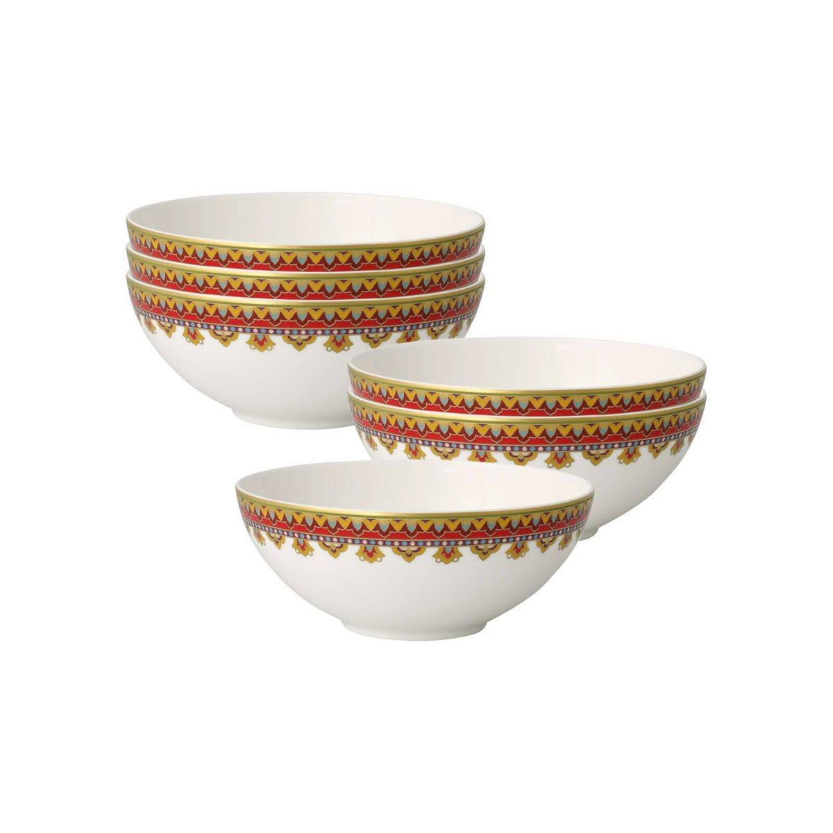 DESSERTSCHALEN Samarkand Rubin bunt 240 ml 6er Set - Multicolor, Keramik (13cm) - Villeroy & Boch