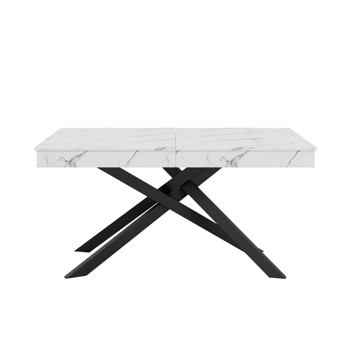 ESSTISCH 140/180/80 cm in Weiß, aus MDF, ausziehbar für 6–8 Personen - Weiß, Holzwerkstoff (180/80/76cm) - Flora Grace