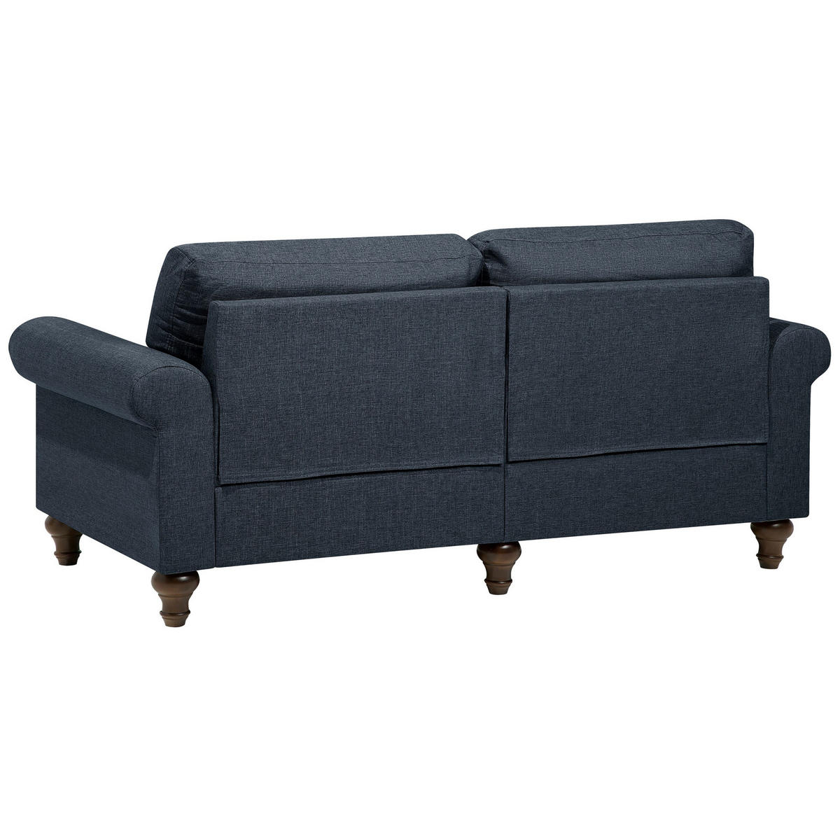 3-SITZER-SOFA Polyester Grau Otra - Dunkelgrau, Textil (195/84/76cm) - Beliani