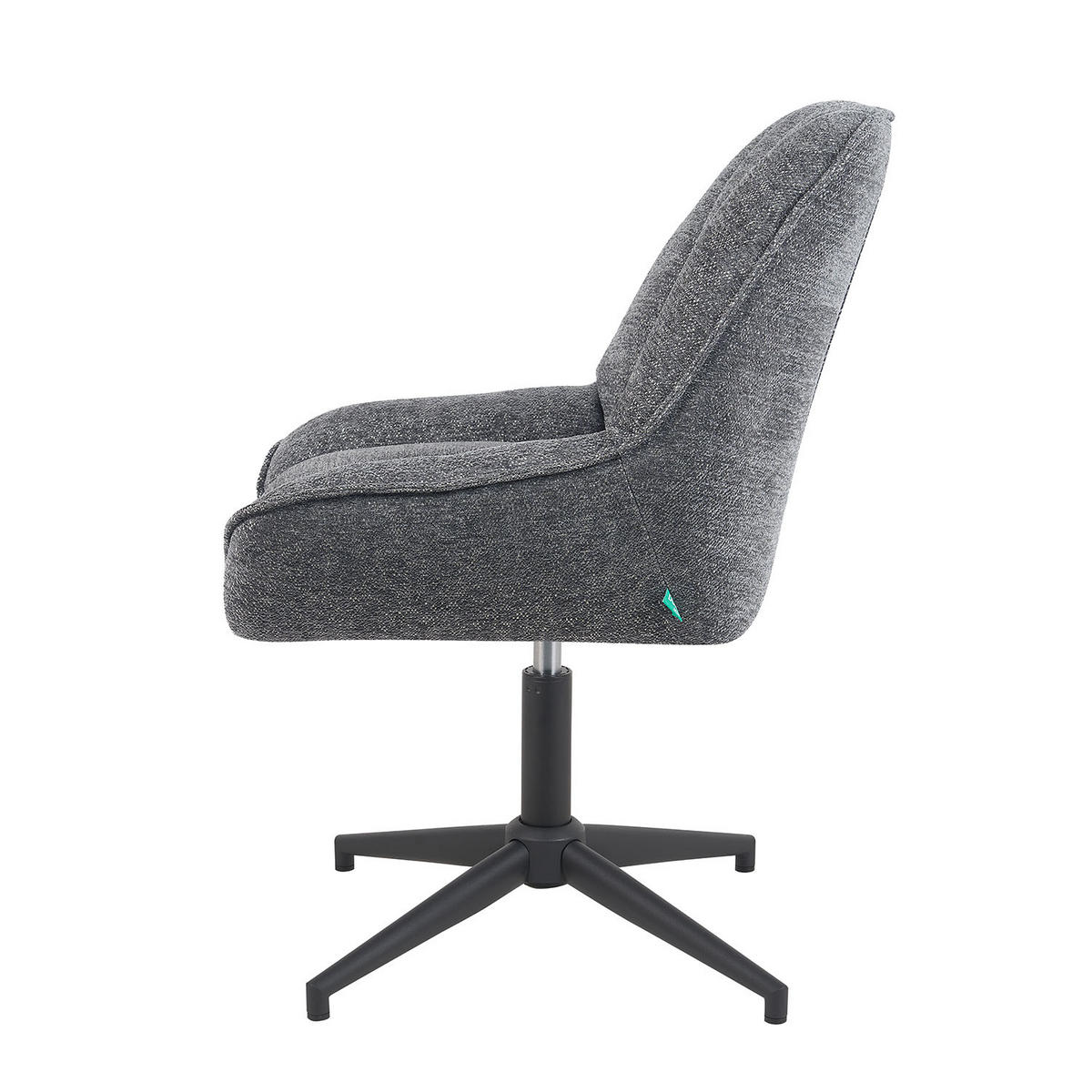 BÜROSTUHL Mika-Yara - Schwarz/Grau, Textil/Metall (60/85/68cm) - DUBI Möbel