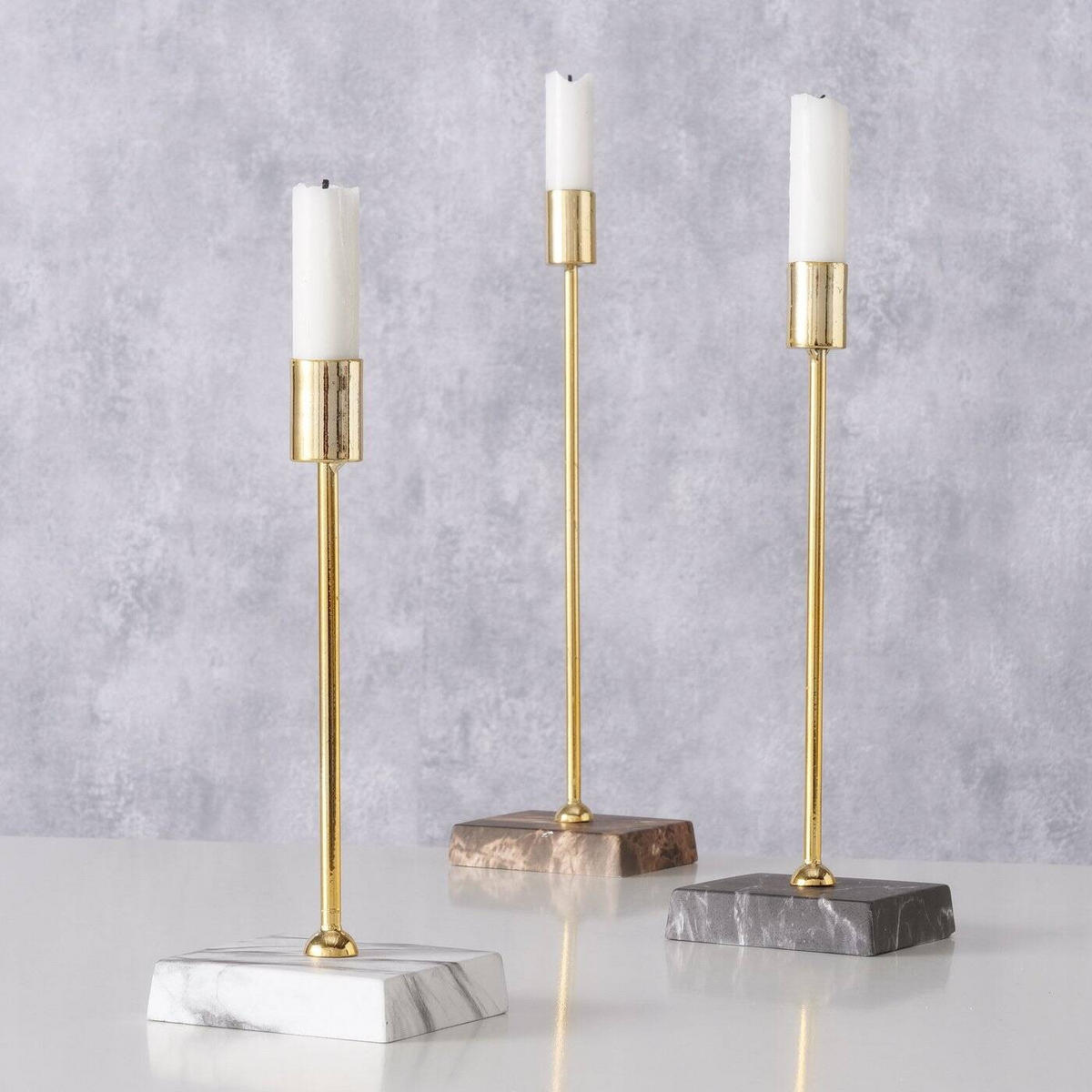 KERZENSTÄNDER Lagro 3er-Set - Multicolor, Metall (9/32/9cm) - Boltze Home