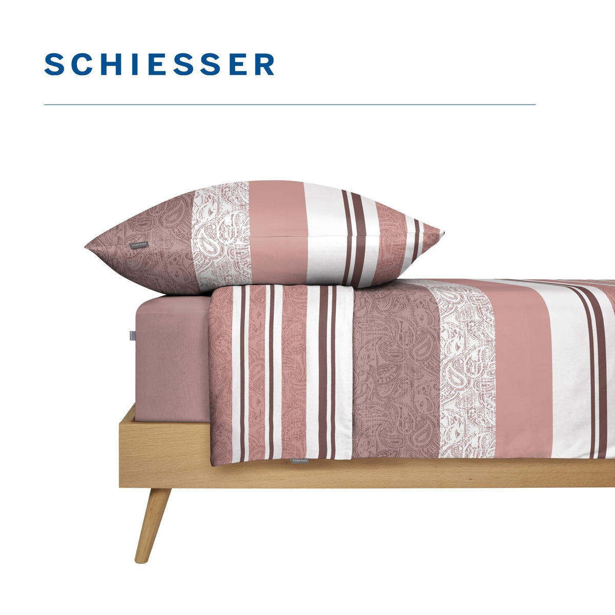 BETTWÄSCHESET Adele - Renforcé - 2-teilig - 135 x 200 cm - Puderrosa - Rosa, Textil (135/200cm) - SCHIESSER
