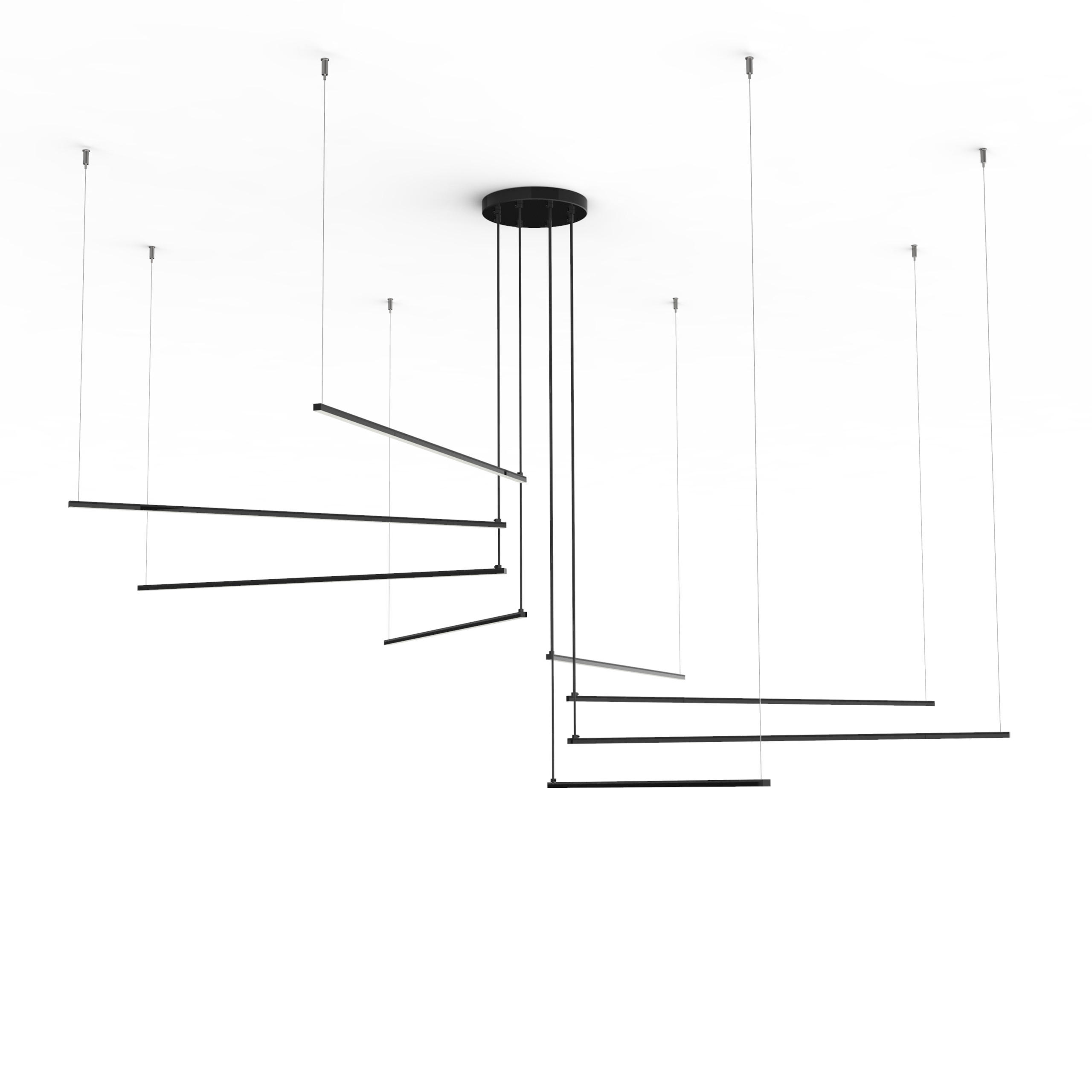 LED-HÄNGELEUCHTE - Schwarz Hochglanz, Metall (220/220/120cm) - Lumicom