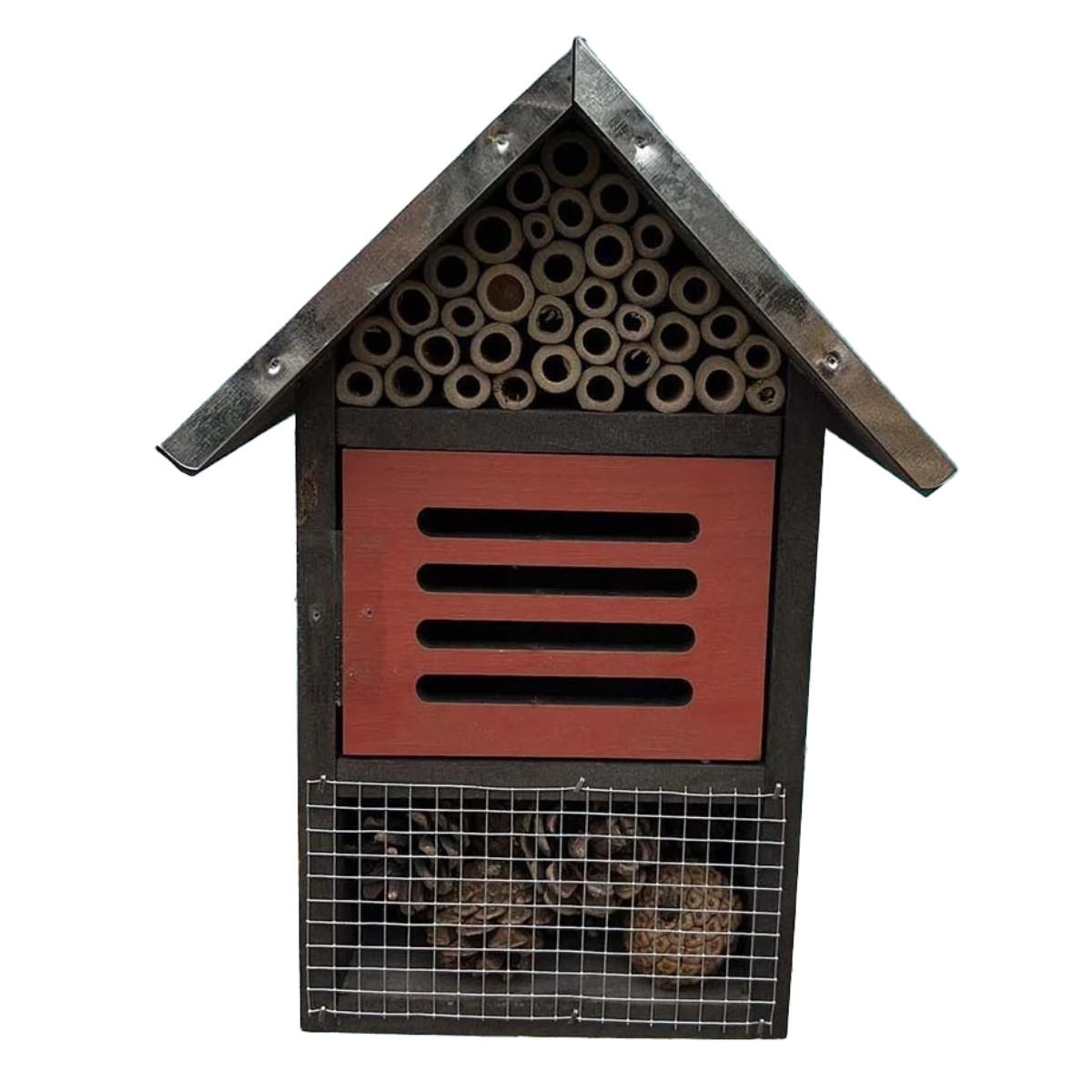 INSEKTENHOTEL 18.5/13.5/25 cm - Multicolor, Holz (13.5/25/18.5cm) - Authentics