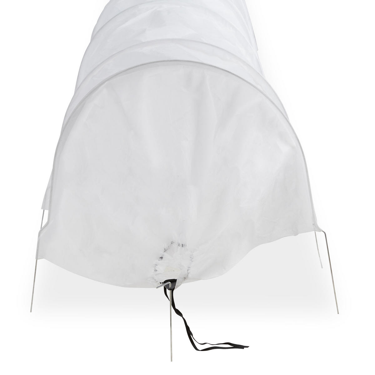 PFLANZTUNNEL - Weiß, Textil/Metall (50/53/340cm) - Relaxdays