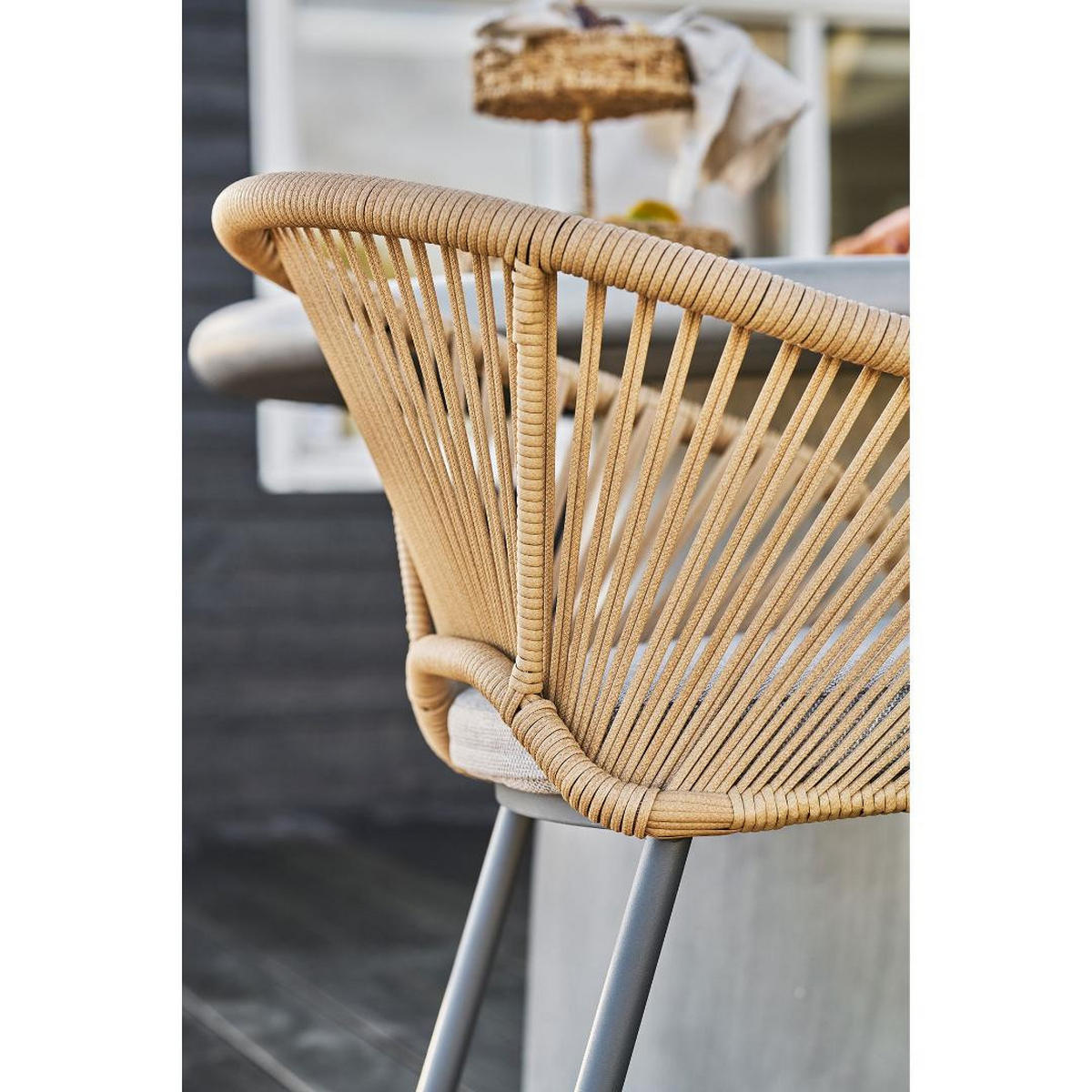 GARTENSTUHL, Noomi, Stühle Sandfarben, Metall / Polyester, 64 x 58 x 77 cm - Sandfarben, Metall (64/77/58cm) - ebuy24