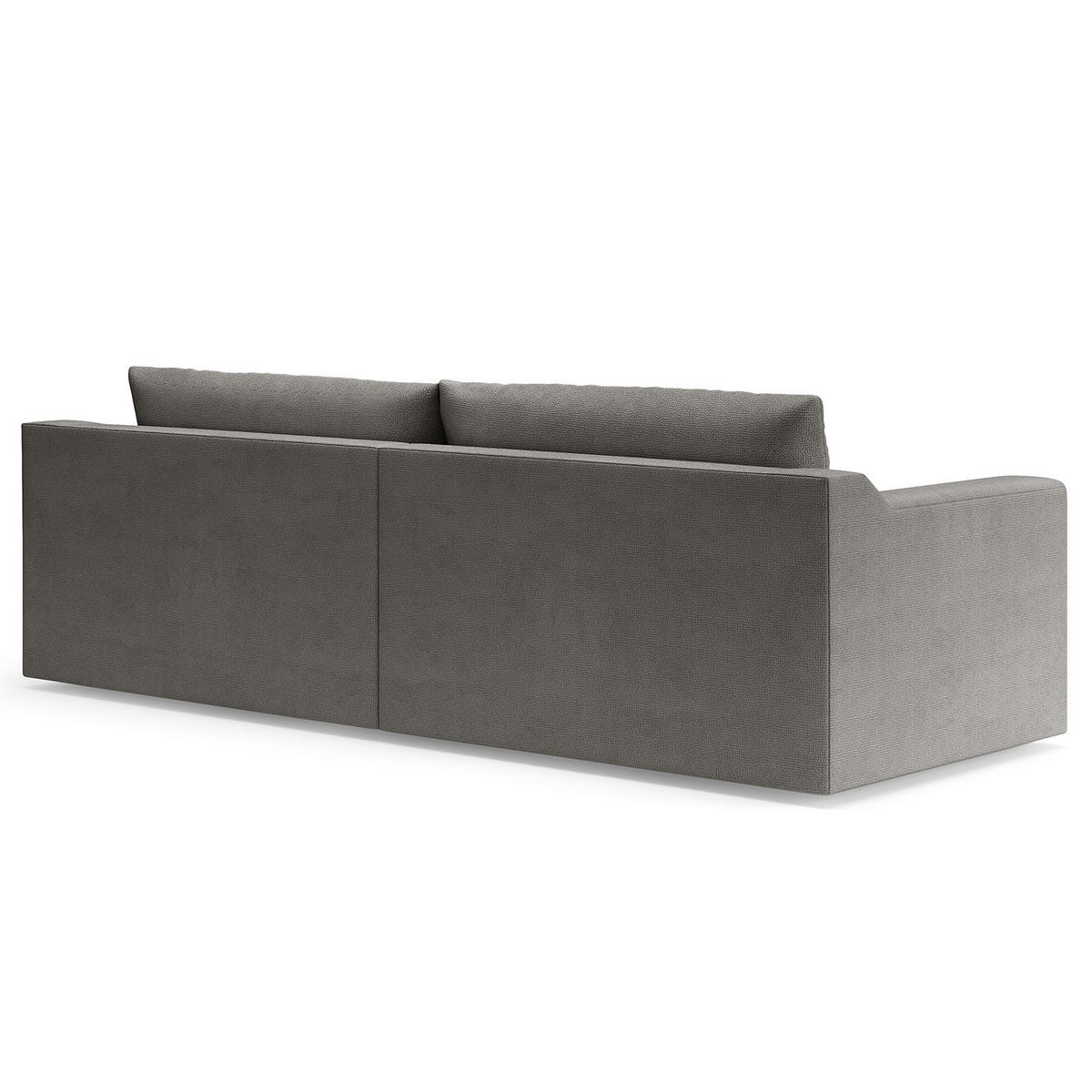 BIG-SOFA - Grau, Kunststoff/Textil (274/90/112cm) - home24