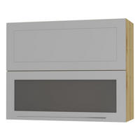 KÜCHENHÄNGESCHRANK Kvantum W8BS/90 Dust Grey Matt / Eiche Artisan Matt 90 / 32,5 / 72cm - Eiche Artisan/Grau, Holz/Holzwerkstoff (90/72/32.5cm) - Feldmann-Wohnen