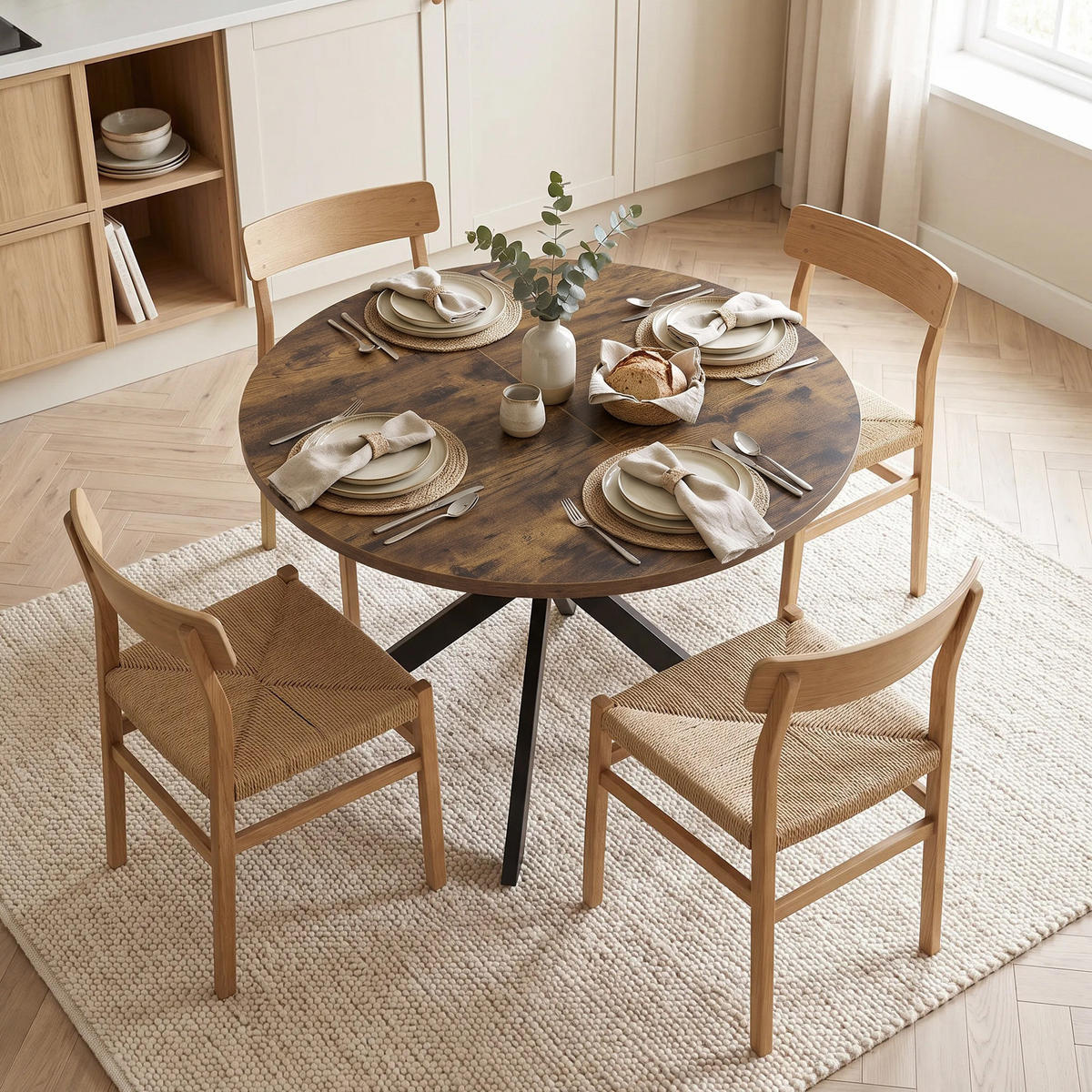ESSTISCH Rostfarben 135.0/100.0/75.0 - Rostfarben, Holzwerkstoff (135/100/75cm)