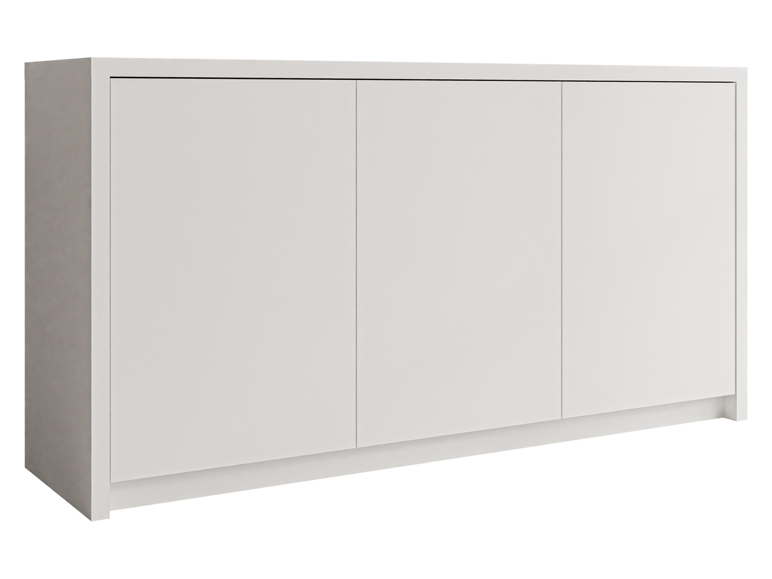 COMODĂ Solid 3D - alb/negru, material plastic/compozit lemnos (150/79/40cm) - MIRJAN24