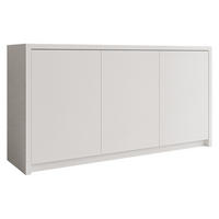 COMODĂ Solid 3D - alb/negru, material plastic/compozit lemnos (150/79/40cm) - MIRJAN24