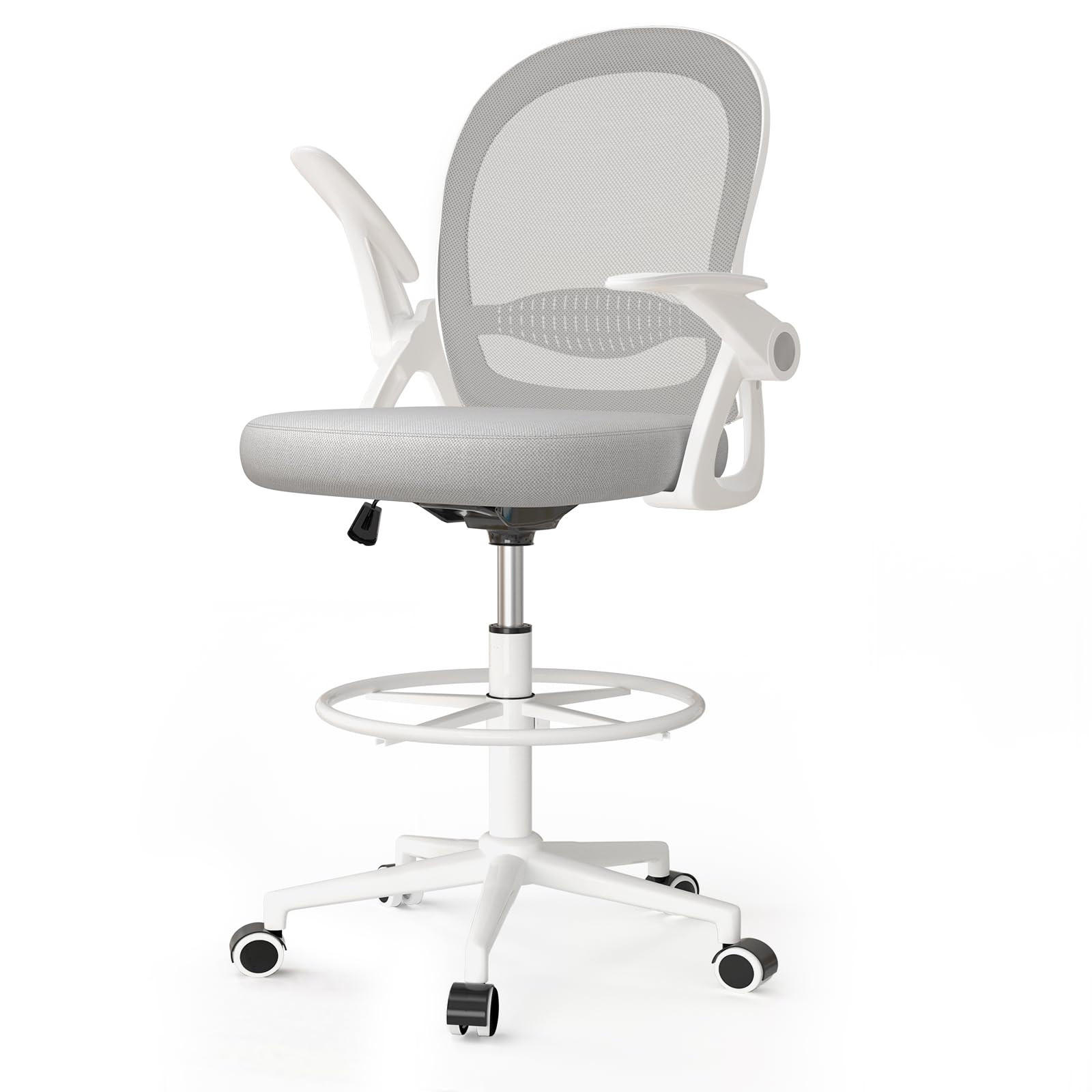 BÜROSTUHL Ergonomisch Höhenverstellbar Mesh Grau - Grau, Metall (25/53/53cm) - Rattrix