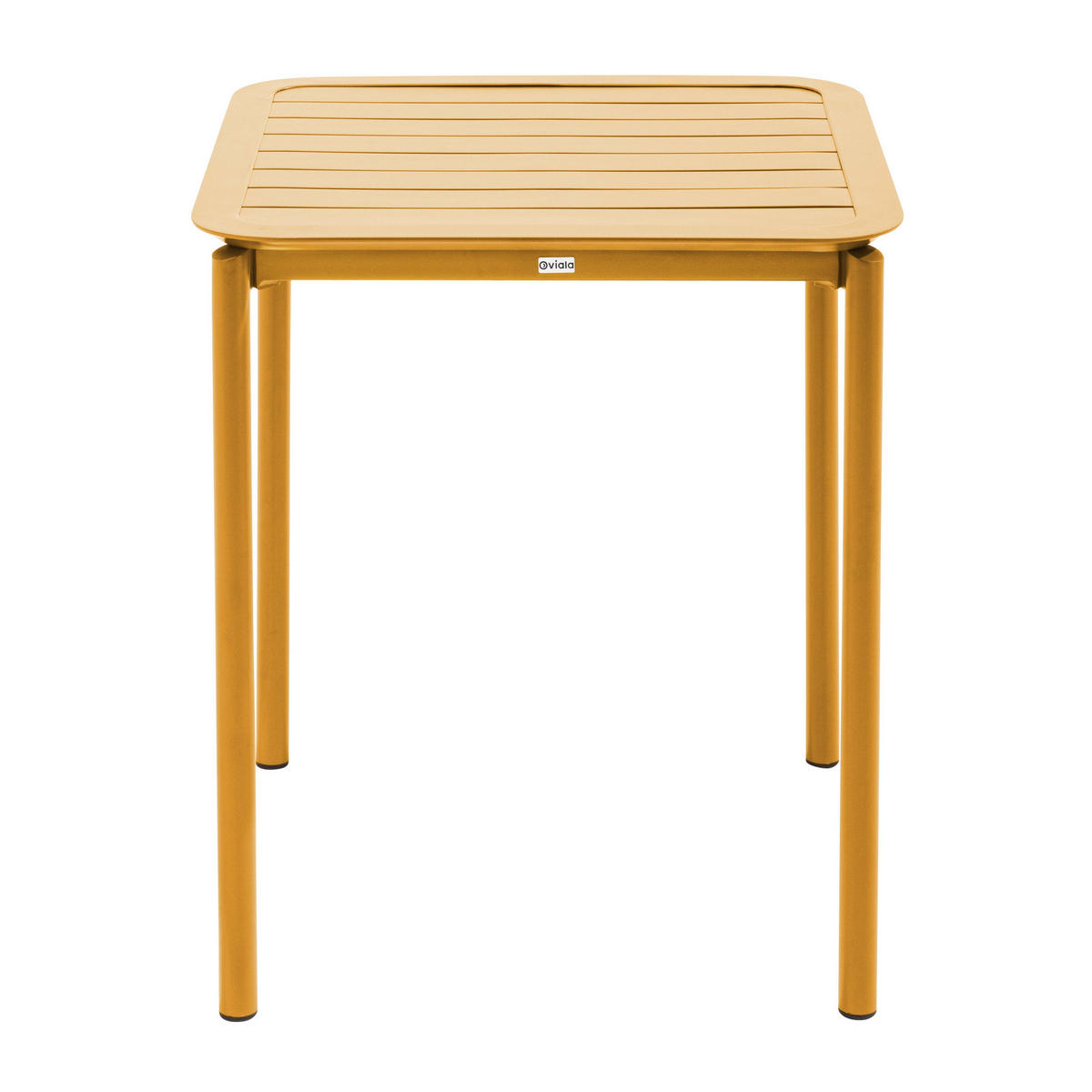 GARTENTISCH quadratisch, Gelb - Gelb, Metall (70/70/75cm) - Oviala