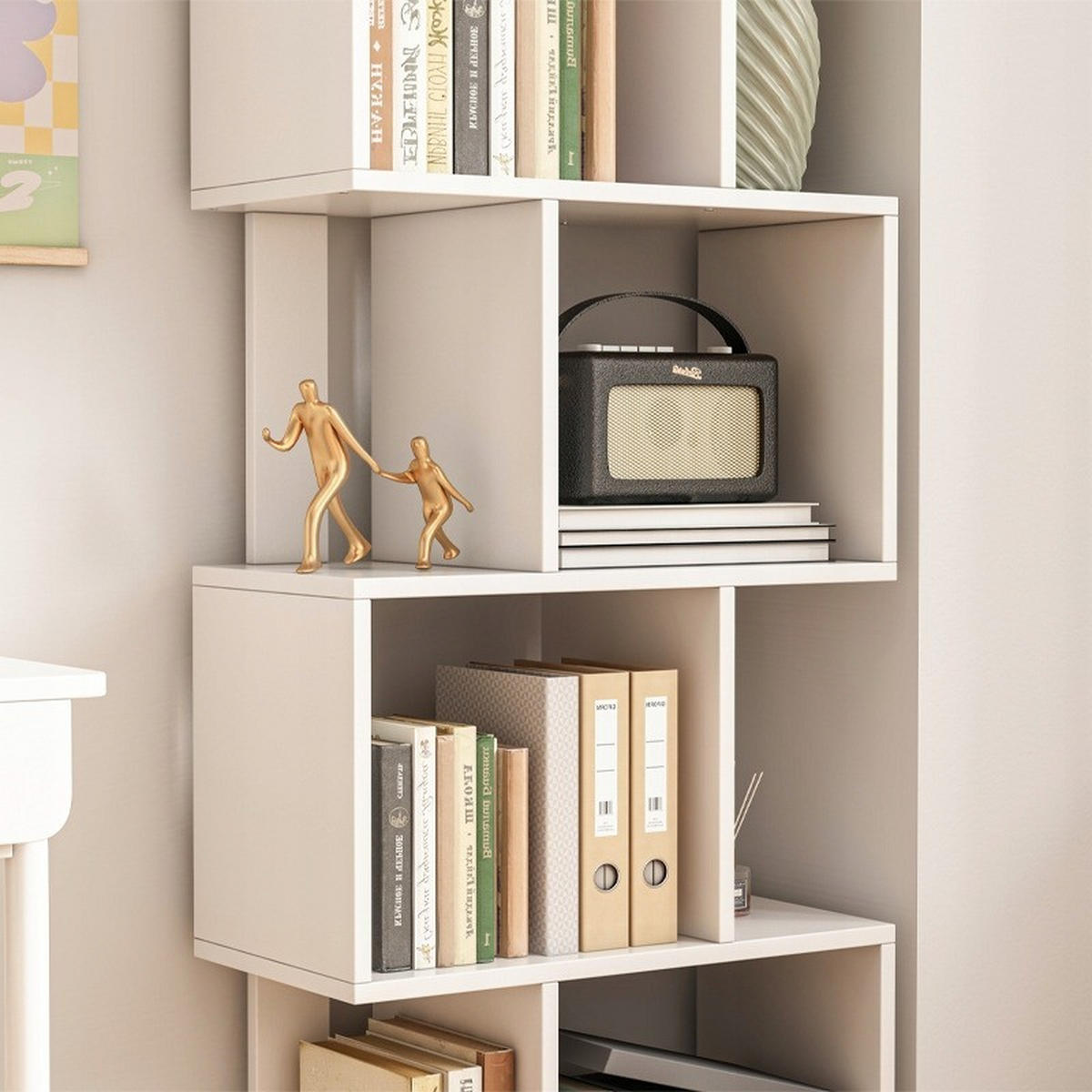 BÜCHERREGAL, weiß 140/59.4/30 cm - Weiß, Holzwerkstoff (59.4/140/30cm)