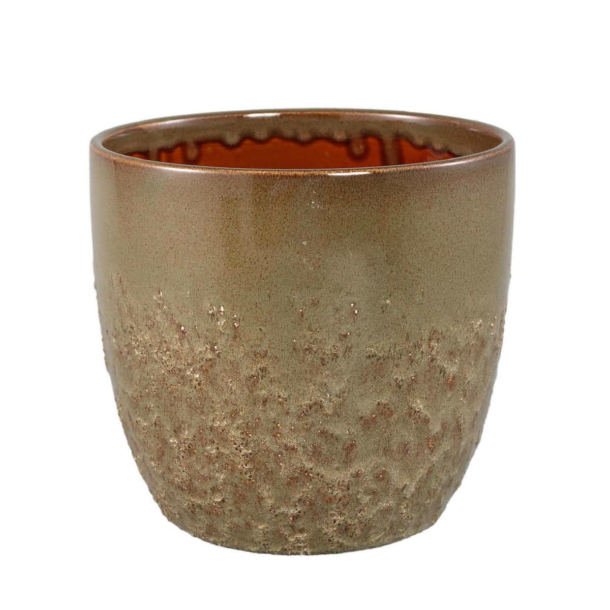 TOPF Harper Grün 20.5/20.5/18cm - Grün, Keramik (18cm) - PTMD Collection