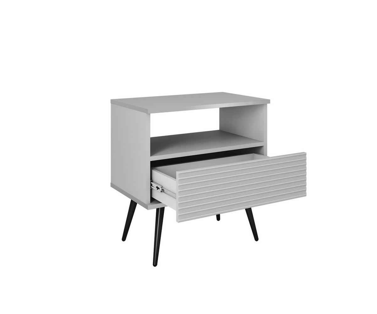 SIDEBOARD: beige mit schwarzen Beinen, 107 x 85 x 39 - Beige, Holzwerkstoff (107/85/39cm) - 3XE LIVING