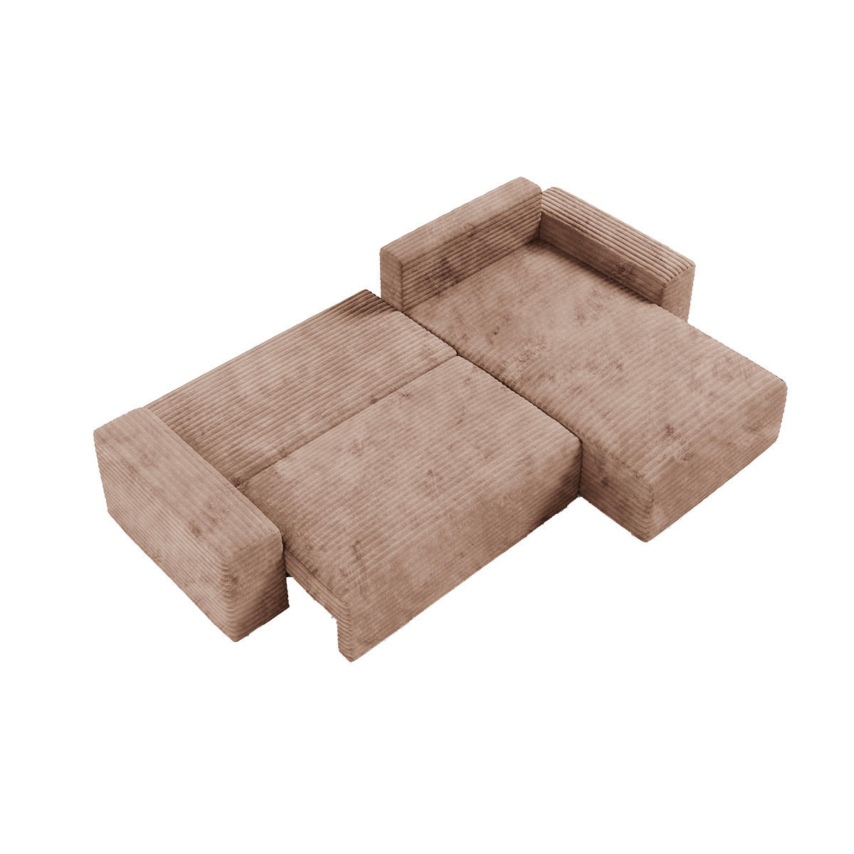 ECKSOFA Fabio 3 Sitzplätze Hellbraun - Braun, Holz (300/185cm) - Petits-meubles