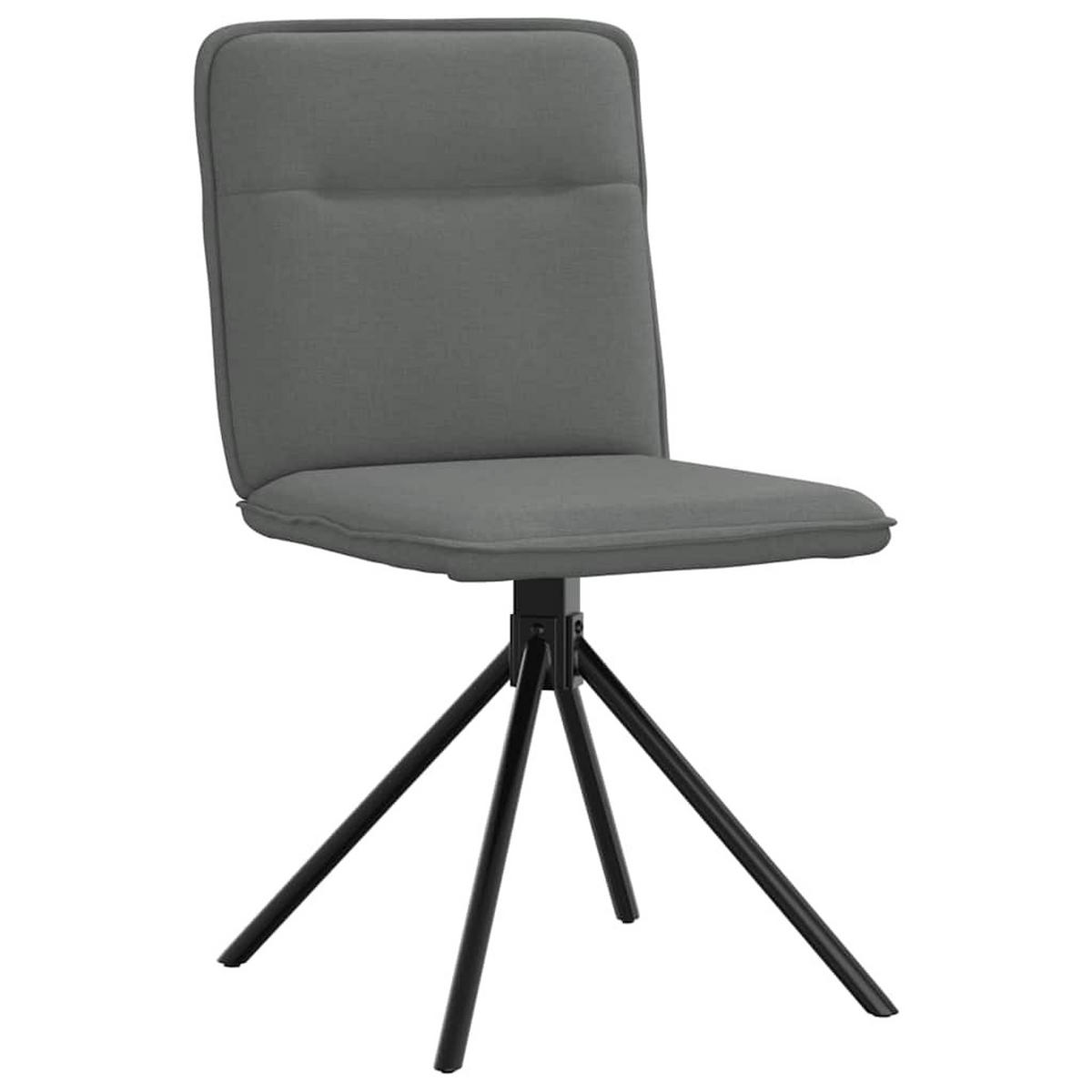 ESSZIMMERSTÜHLE 2 Stk. Dunkelgrau Stoff 46.5*53*84cm - Dunkelgrau, Metall (46.5/84/53cm) - ZMH