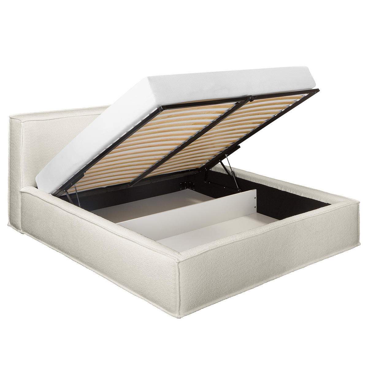 POLSTERBETT - Weiß, Textil (140/200cm) - home24