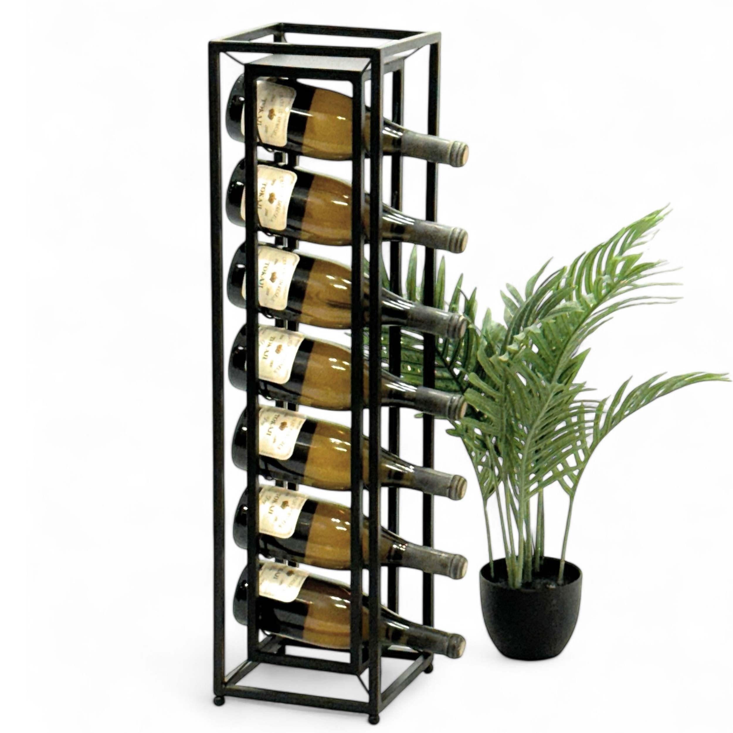 DanDiBo Weinregal Schwarz 22x82x22 cm