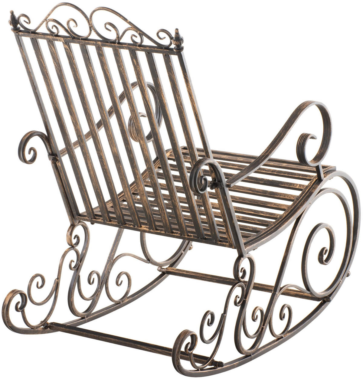 GARTENSCHAUKELSTUHL Metall Bronze - Bronzefarben, Metall (56/94/90cm) - CLP
