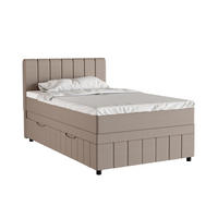 BOXBETT AVALON 120 x 200 cm mit Bettkasten und Topper - Beige - Beige, Holz - Panda Möbel