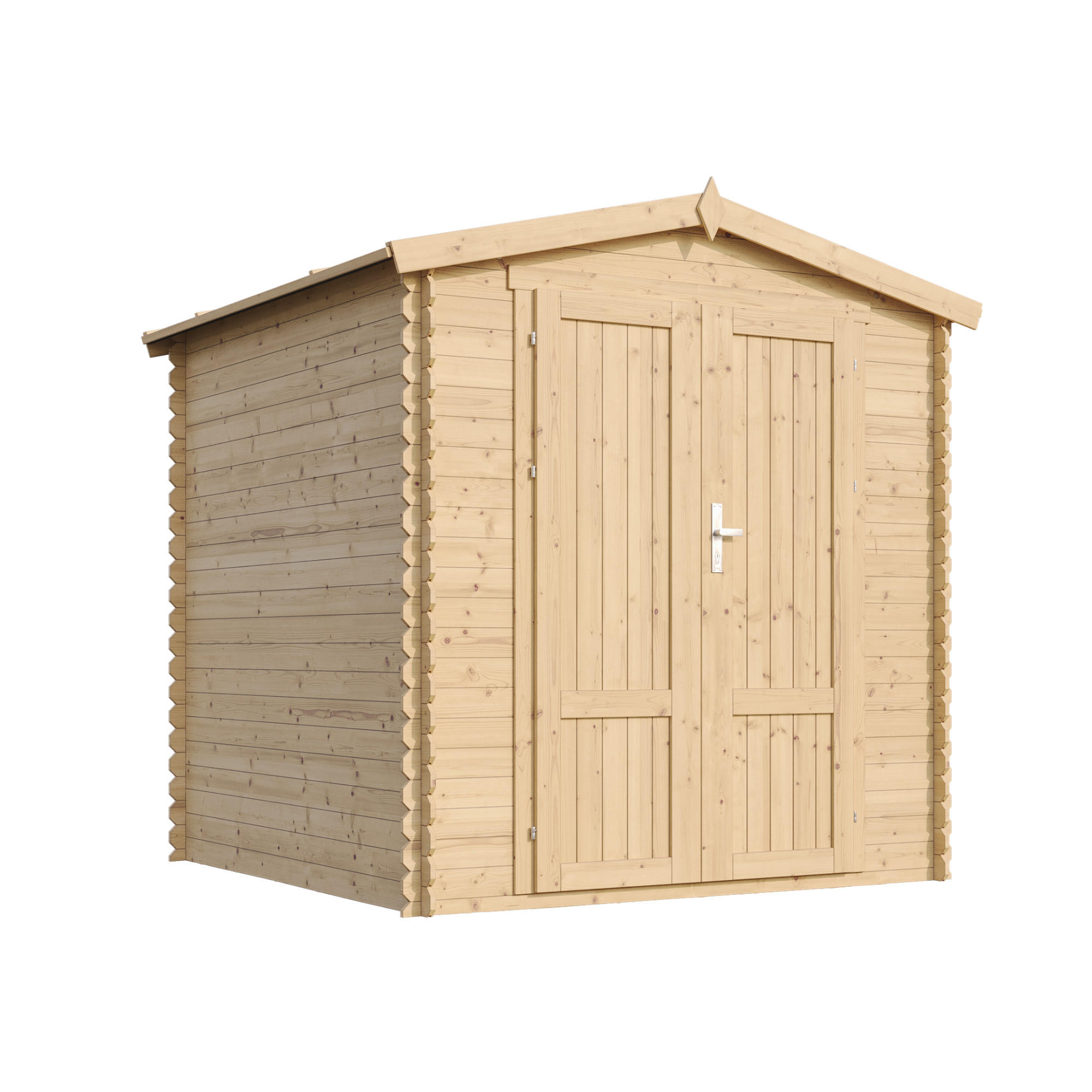 HOLZ-GARTENHAUS 3,53 m² TIMBELA M343F1 - Naturfarben, Holz (216/218/206cm) - Timbela