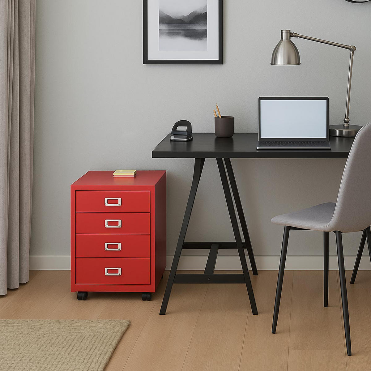 ROLLCONTAINER Rot - Rot, Metall (40/55/41cm) - MCW