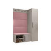 GARDEROBEN-SET Medi II - Kaschmir/Hellrosa, Holzwerkstoff/Kunststoff (40/191/50cm) - MIRJAN24