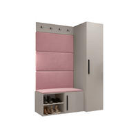 GARDEROBEN-SET Medi II - Kaschmir/Hellrosa, Holzwerkstoff/Kunststoff (40/191/50cm) - MIRJAN24