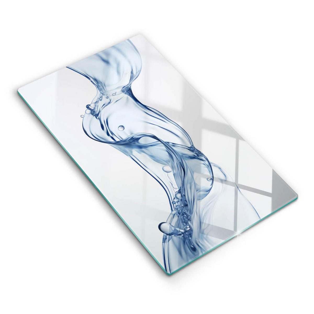 GLASPLATTE 30x52 cm Reines Wasser - Pastellblau, Glas (30/52cm) - Wallfluent