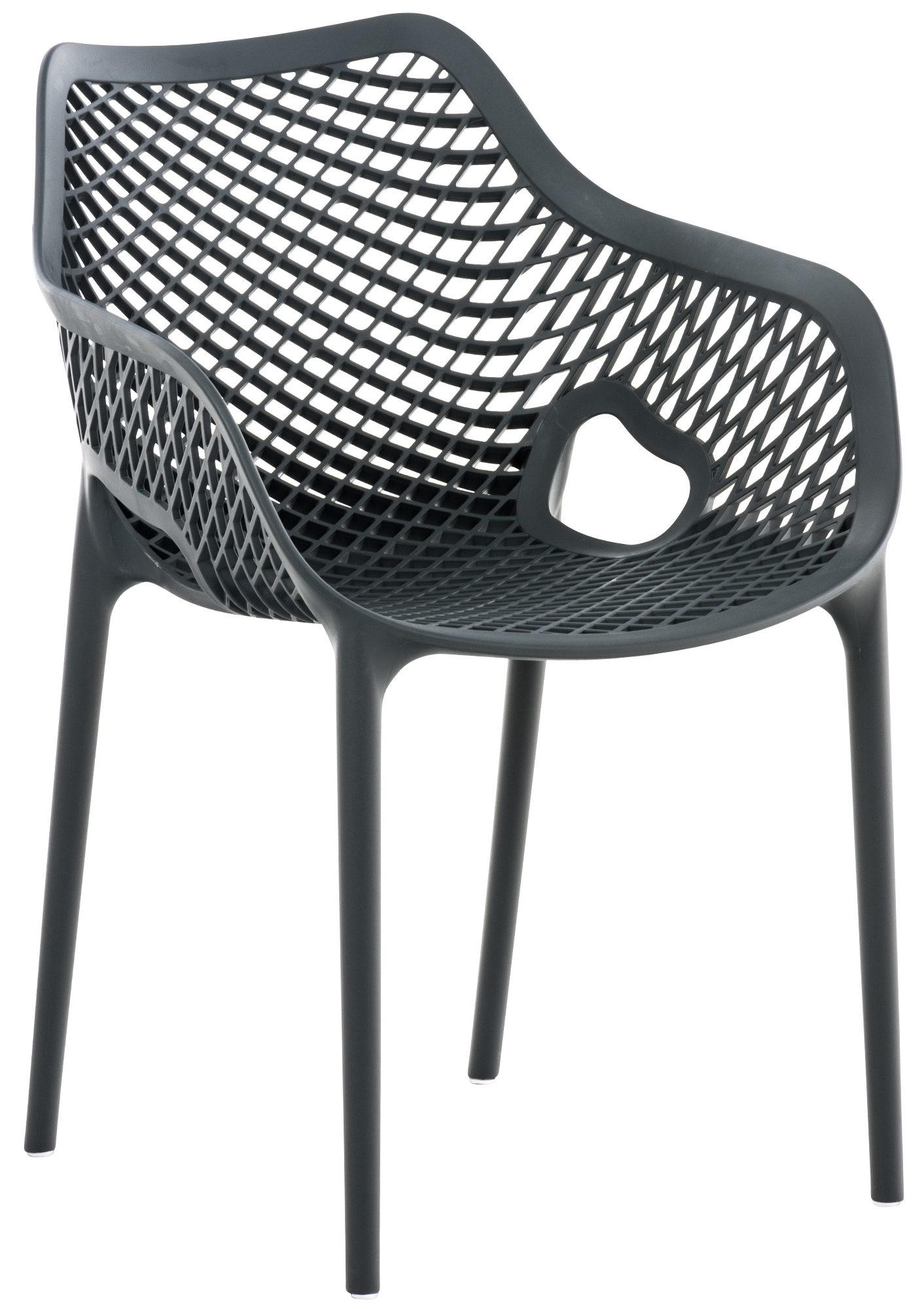 CLP Gartenstuhl Dunkelgrau 57x81x60 cm