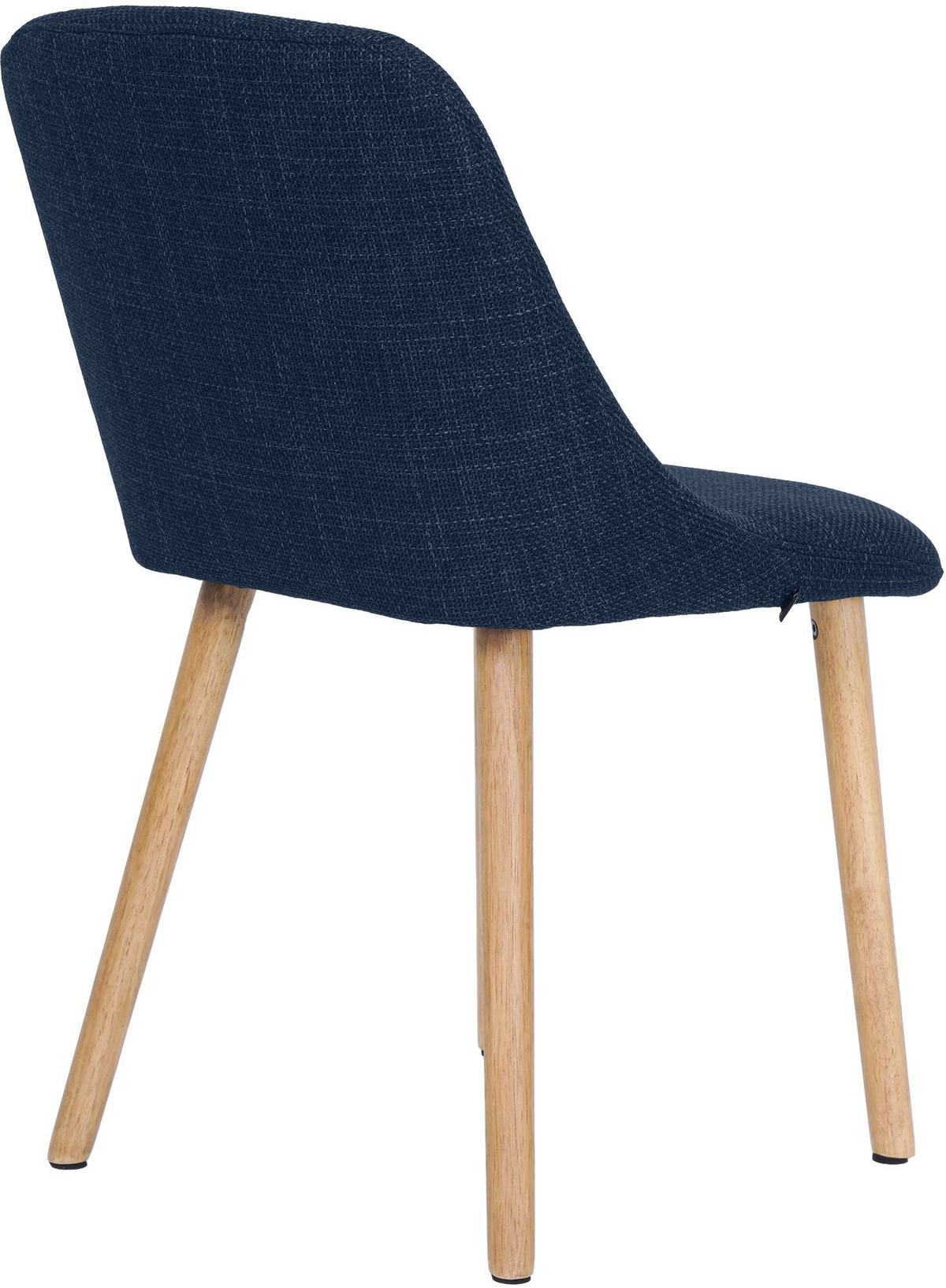ESSZIMMERSTUHL Stoff Blau - Blau/Eukalyptusholzfarben, Holz/Textil (49/82/56cm) - CLP