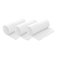 FLEECEDECKE 3er Set weiß 130/160 cm Kettelrand Anti-Pilling - Weiß, Textil (130/160cm) - wometo