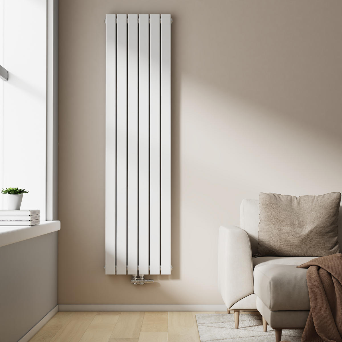 HEIZKÖRPER Flachheizkörper Weiß 180/46/6,3 cm - Weiß, Metall (46/180/6.3cm) - EMKE