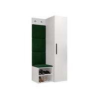 GARDEROBEN-SET Medi III - Schwarz/Weiß, Holzwerkstoff/Kunststoff (40/191/50cm) - MIRJAN24