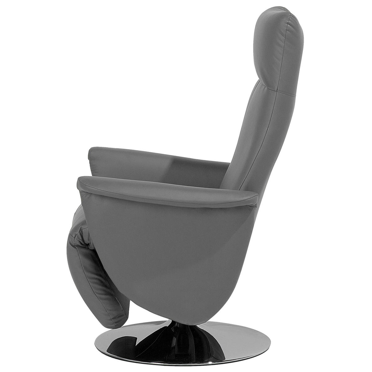 RELAXSESSEL Kunstleder Grau elektrisch verstellbar Prime - Grau, Textil/Metall (82/113/80cm) - Beliani