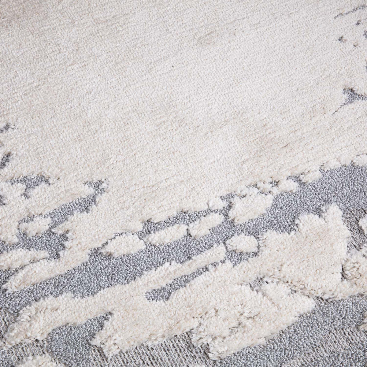 KURZFLOR-TEPPICH Valencia 908 Creme/ Graublau 120x170 cm - Blau/Creme, Textil (120/170cm) - carpet city