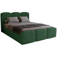 POLSTERBETT 200x200 cm Capri mit Bettkasten, Samt, Grün - Grün, Holz/Textil (200/200cm) - Emporius