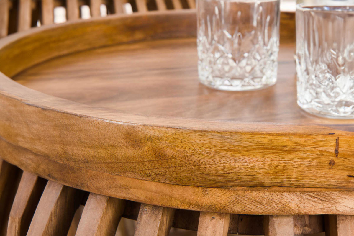 COUCHTISCH-SET LANI Braun Mango - Braun, Mangoholz/Holz (78/78/40cm) - KAWOLA
