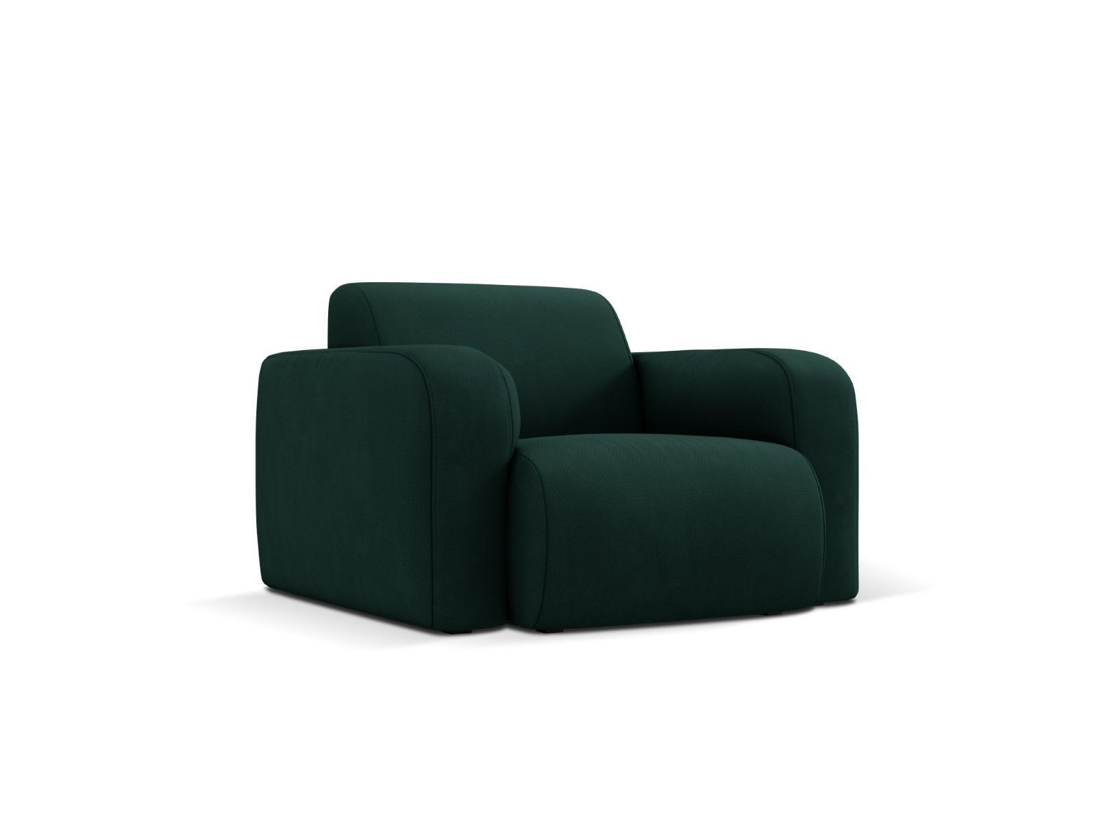 SESSEL Molino aus strukturiertem Stoff flaschengrün - Dunkelgrün, Textil (95/72/105cm) - Micadoni