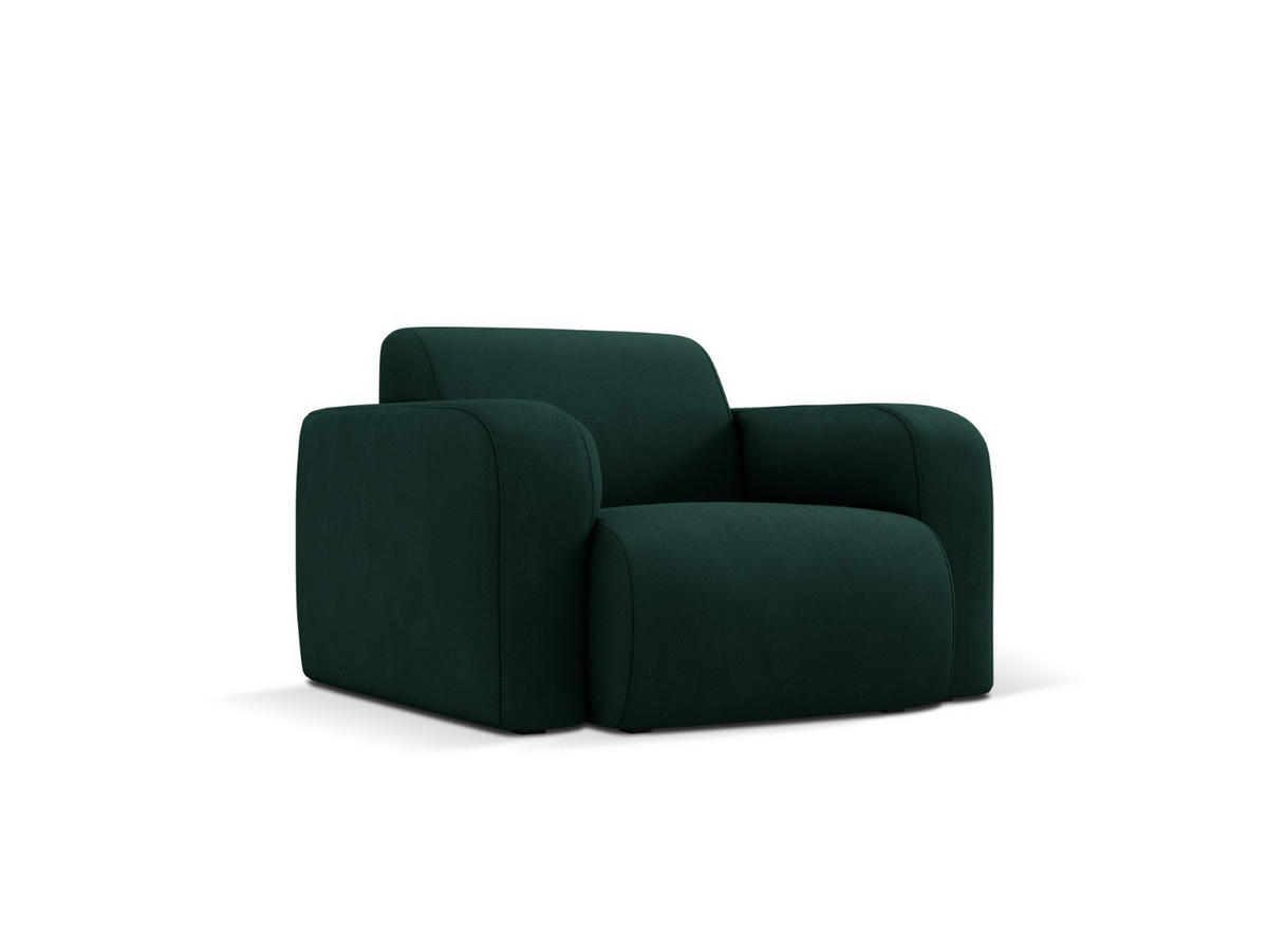 SESSEL Molino aus strukturiertem Stoff flaschengrün - Dunkelgrün, Textil (95/72/105cm) - Micadoni