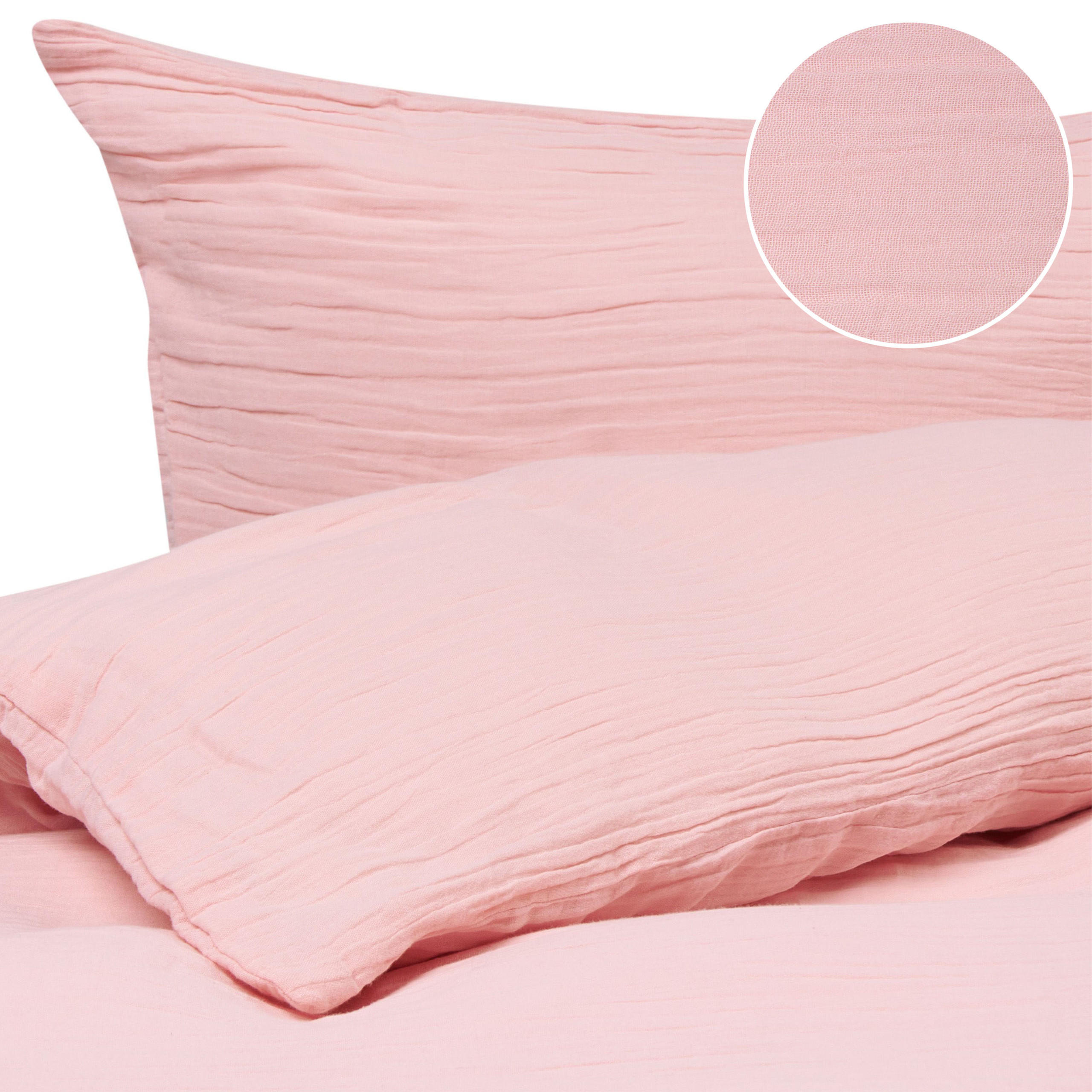 Beliani Bettwäsche-Set Pink 200x200 cm