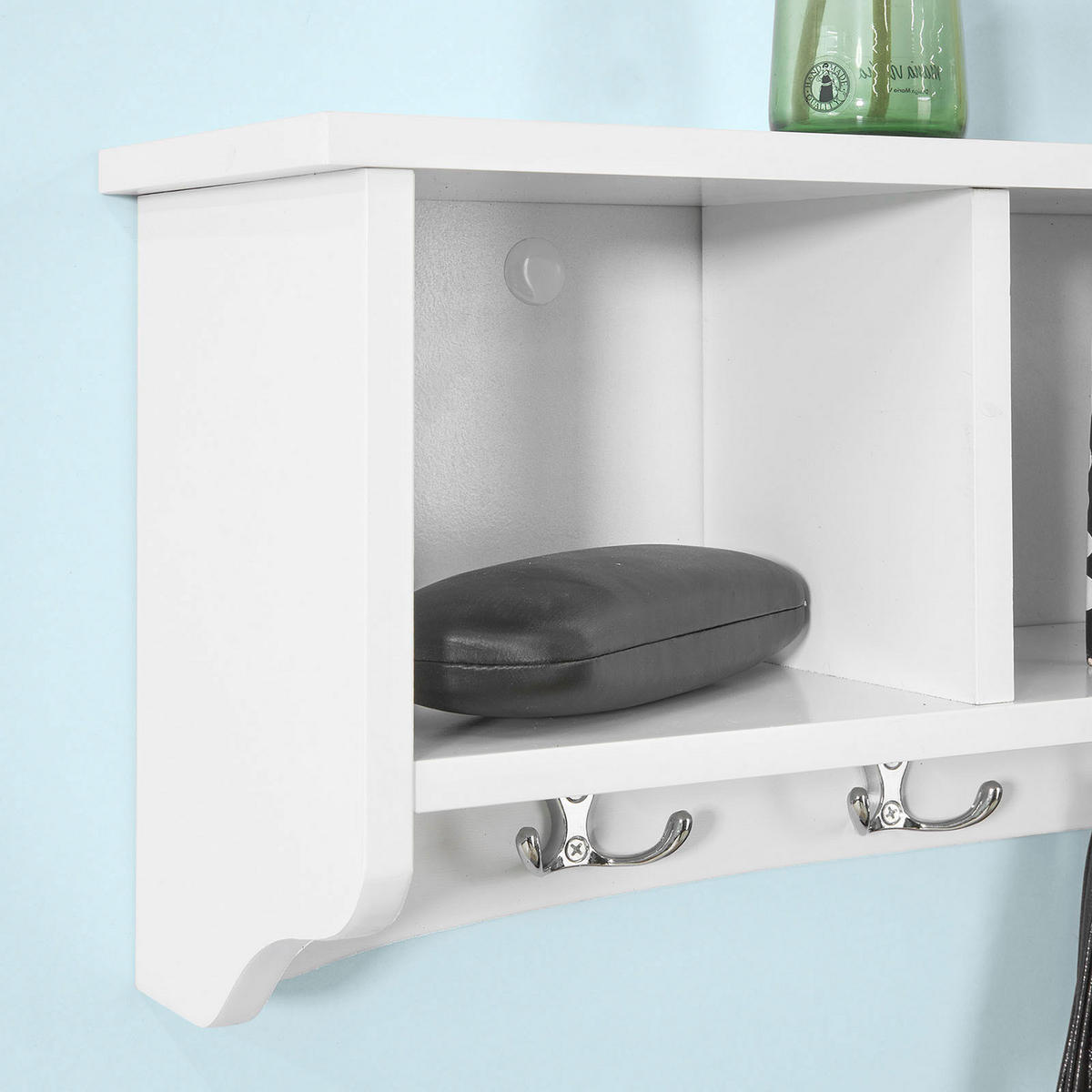 WANDGARDEROBE Weiß - Weiß, Holzwerkstoff (60/23/15cm) - SoBuy