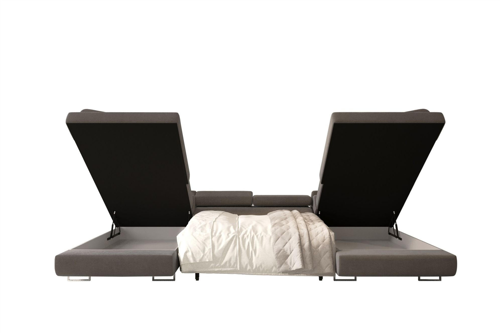 Thumbnail - Fun Möbel Wohnlandschaft, Grün, Textil, 345x90x202 cm, Wohnzimmer, Sofas & Couches, Wohnlandschaften, Wohnlandschaften i...