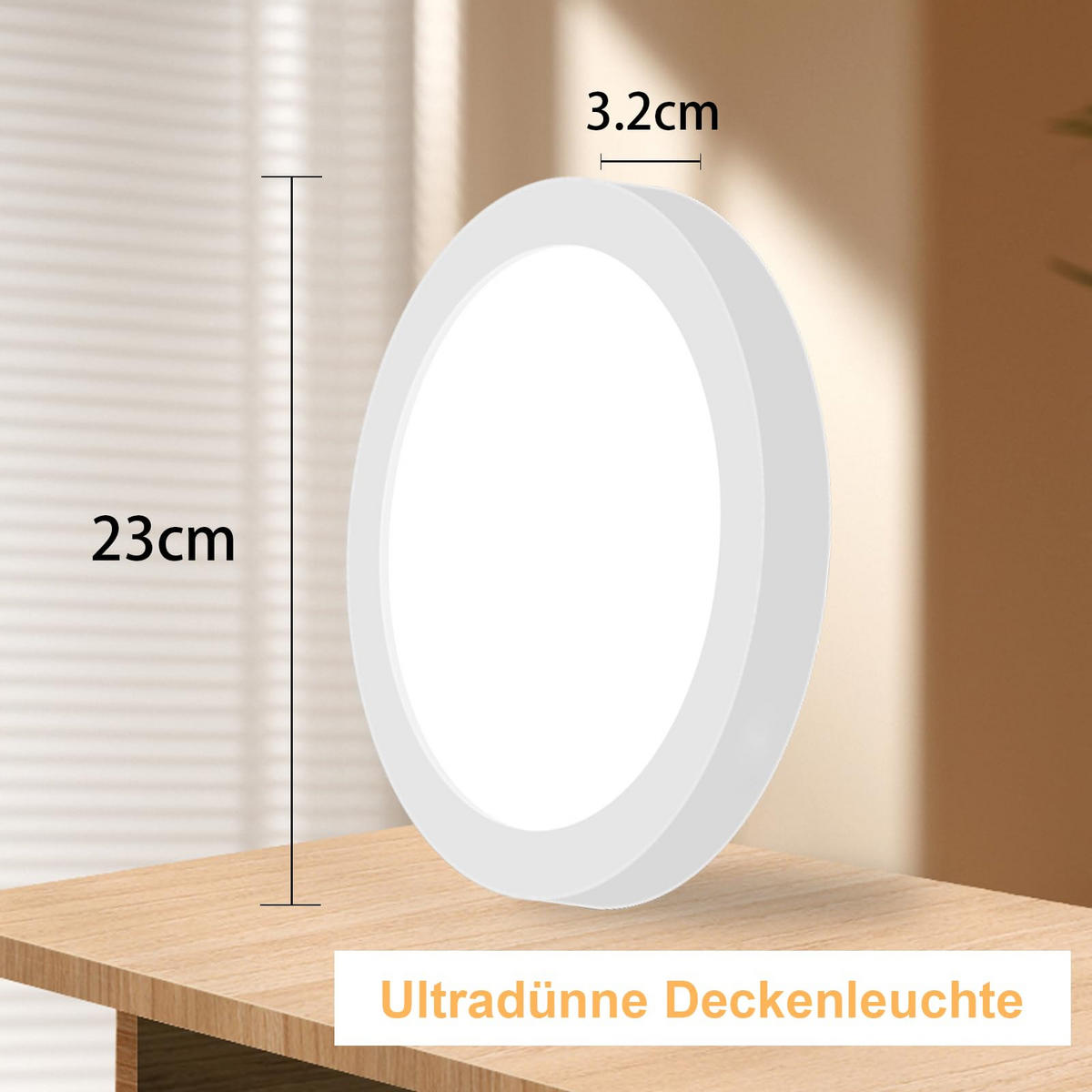 LED-DECKENLEUCHTE Finnj 23/3/23 cm （2er-set） - Weiß, Kunststoff (23/23/3cm) - ZMH