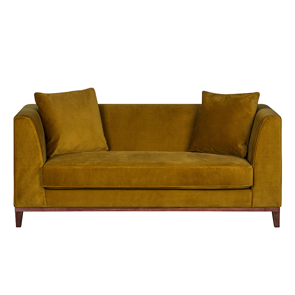 2-SITZER SOFA - Gelb, Holz/Textil (180/79/82cm) - home24
