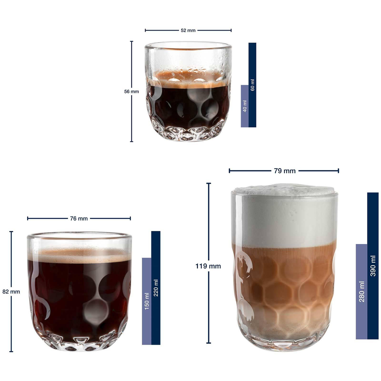 BARISTA-SET (1) Gocce transparent 6er Set - Transparent, Glas (1/1/1cm) - Leonardo Living