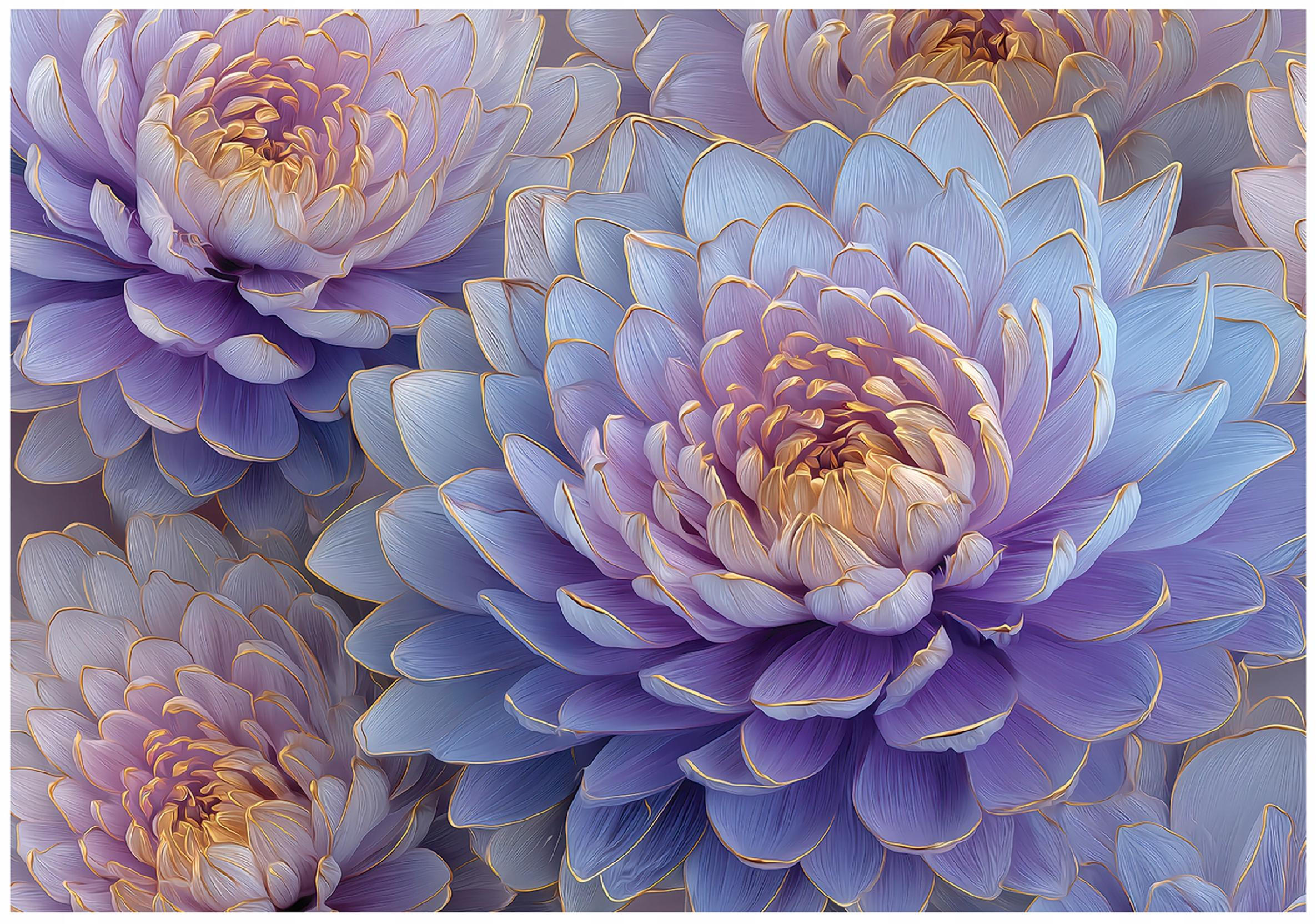 FOTOTAPETE Blumen Pfingstrosen Lila 150x105 cm - Multicolor, Papier (150/105cm) - Wallarena